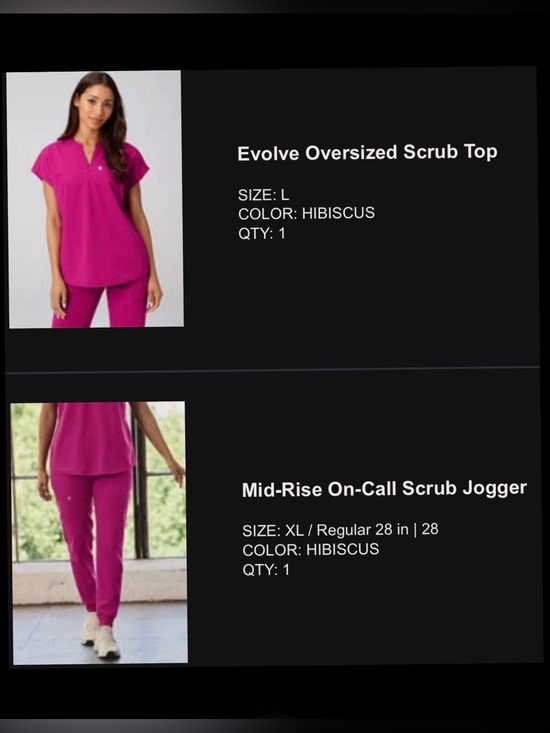 Fabletics Other - Fabletics Hibiscus Pink Scrub Set